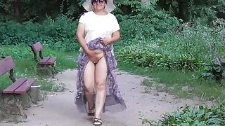 Become man in transparent dress in broach park